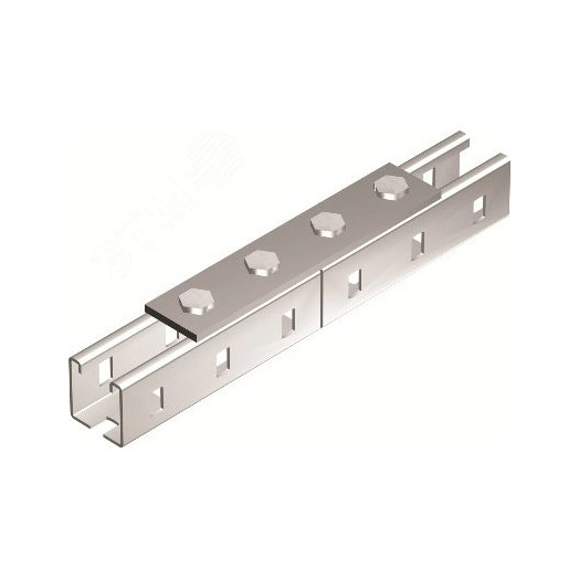 Пластина соединительная 190мм 4 отверстия горячеоцинкованная