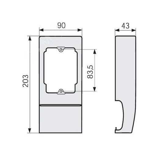 Плата монтажная для NS250 горизонтальная выдвижная