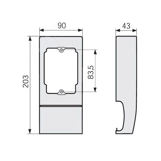 Плата монтажная для NS250 горизонтальная выдвижная