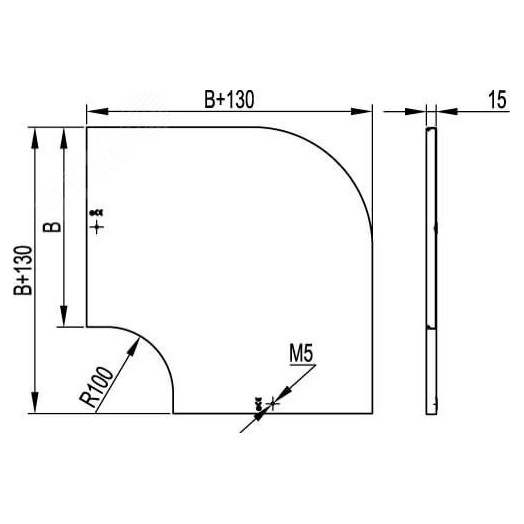 Угол СРО горизонтальный 150х50 изменяемый 0-44 градусов
