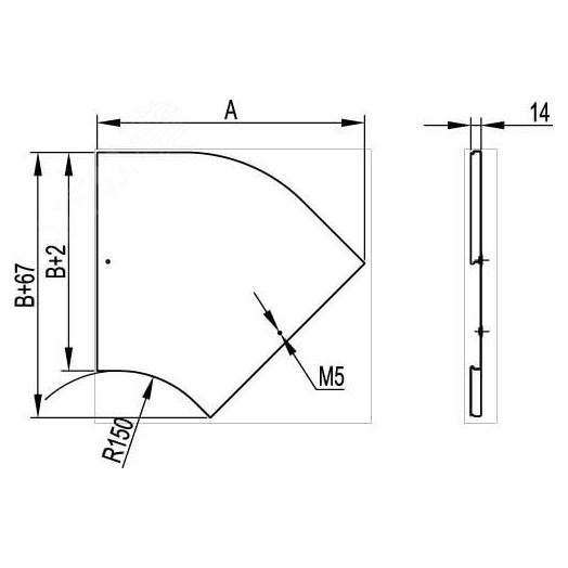 Тройник для двустенных труб 45 градусов D=90мм полипропилен