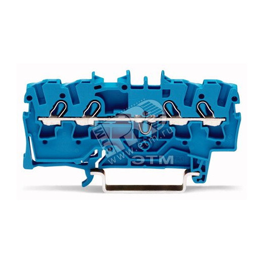 Клемма четырехпроводная проходная 0.25-2.5(4)мм.кв. на DIN рейку