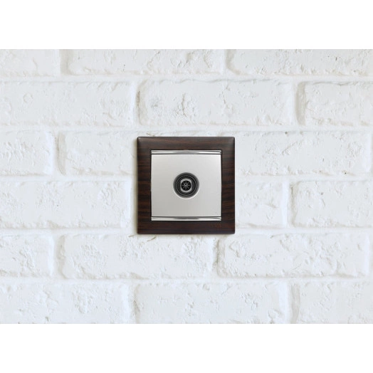 VALENA Розетка телевизионная ТV звезда в рамку 2400мГц 1.5дБ алюминий