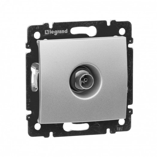 VALENA Розетка телевизионная ТV звезда в рамку 2400мГц 1.5дБ алюминий