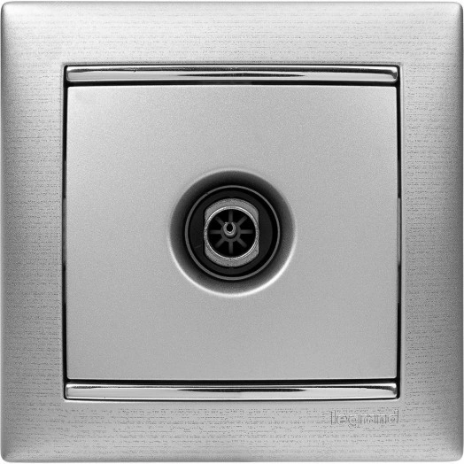 VALENA Розетка телевизионная ТV звезда в рамку 2400мГц 1.5дБ алюминий