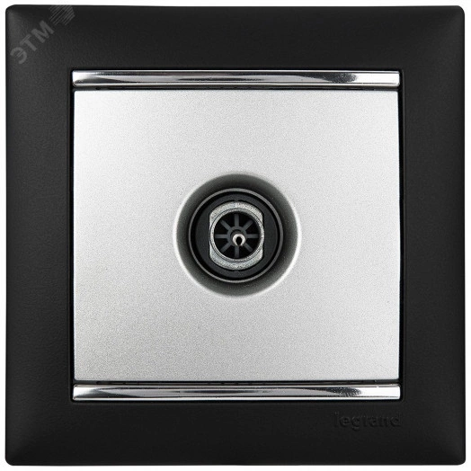 VALENA Розетка телевизионная ТV звезда в рамку 2400мГц 1.5дБ алюминий