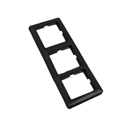 W59 Рамка 3 поста черный бархат