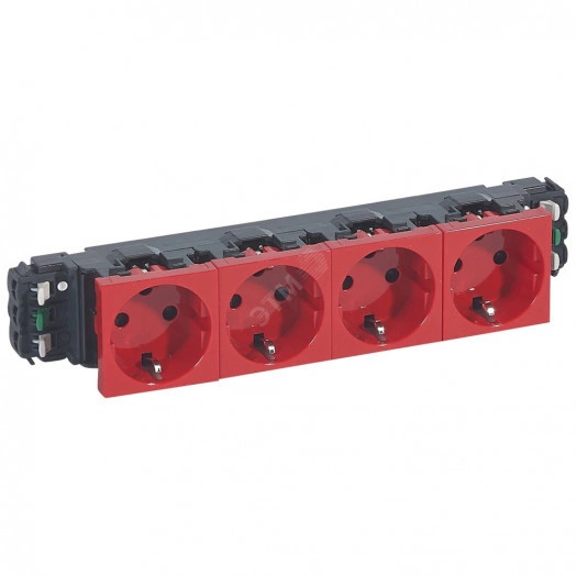 Mosaic-New Розетка 8 модуля 2К+3 с заземлением накладная автоматические клеммы