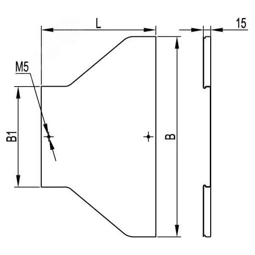 Держатель расстояния (кластер) 63мм для двустенных труб тройной