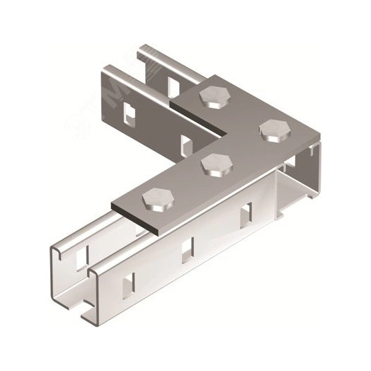 Пластина соединительная 90х140мм L-образная 4отверстия горячеоцинкованная