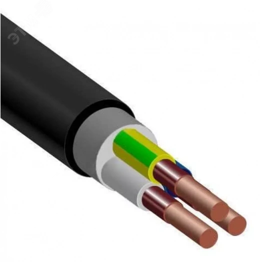 Кабель силовой ВВГнг(А)-FRLS 3х6 (N,PE)-1 однопроволочный