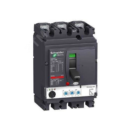 Выключатель автоматический NSX100H MICROLOGIC 2.2 100A 3P3D электронный расцепитель