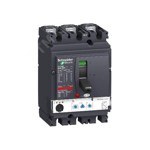 Выключатель автоматический NSX160F MICROLOGIC 2.2 100A 3P3D электронный расцепитель