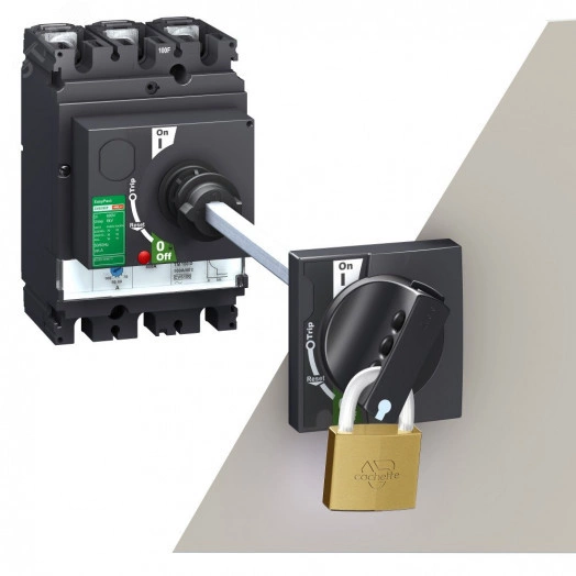 NSX Рукоятка поворотная выносная черная NSX100/250