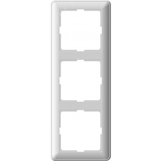 W59 Рамка 3 поста матовый хром