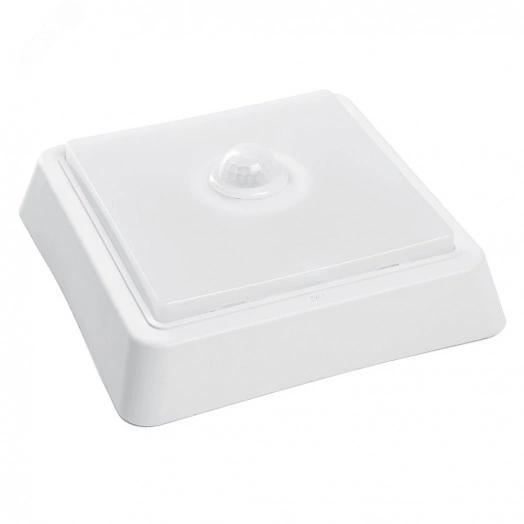 Светильник светодиодный ДБО-10w с датчиком 4000К 800Лм квадратный белый