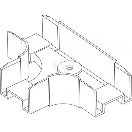 Угол Т-обр гор МЕК TR 70M пласт. Бел МЕКА