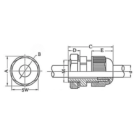 Гайка М6 закладная