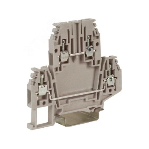 Зажим проходной DBC.2 бежевый 2 уровня 2.5 кв.мм QUADRO