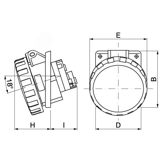 Муфта 29мм труба-коробка DN М32х1.5 полиамид черная