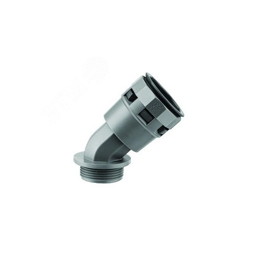 Муфта 45 градусов труба-коробка DN 36 мм М40х1.5 полиамид черный