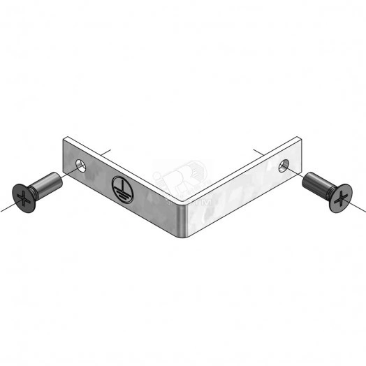 Зажим заземляющего провода для короба под заливку