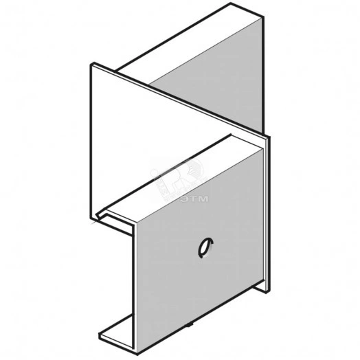 Переходник правый для KLIE, высота - 100 мм, ширина - 440 мм, кратность - 1шт, DU - Покрытие Duplex