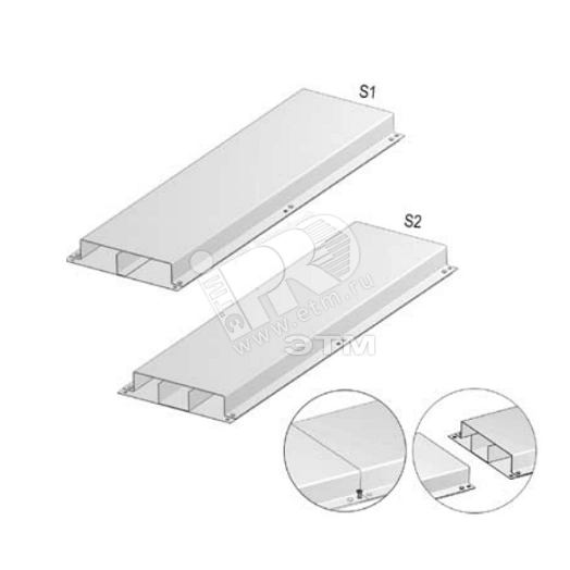 Напольный короб облегченный с телескопическими концами