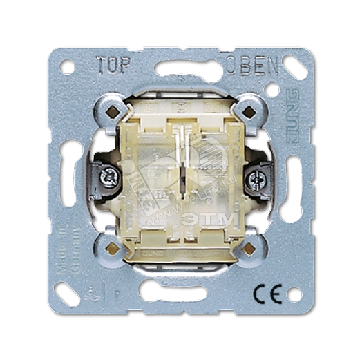 Переключатель самовозвратный 2-клавишный. (проходной) Механизм. 10A 250V