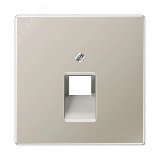 Накладка для 1-ой телефонной/компютерной розетки  IAE/UAE (1 x 8-пол.)   Серия LS990  Материал- металл  Цвет- благородная сталь