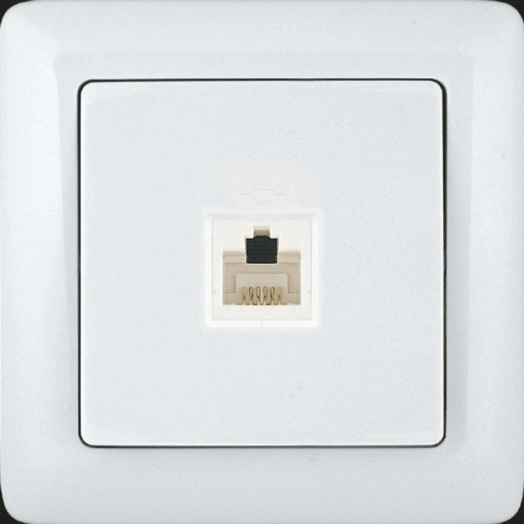 ХИТ Розетка телефонная скрытая белая