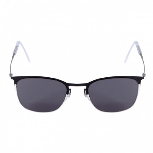 Очки черно-белые солнцезащитные из титана с черными линзами