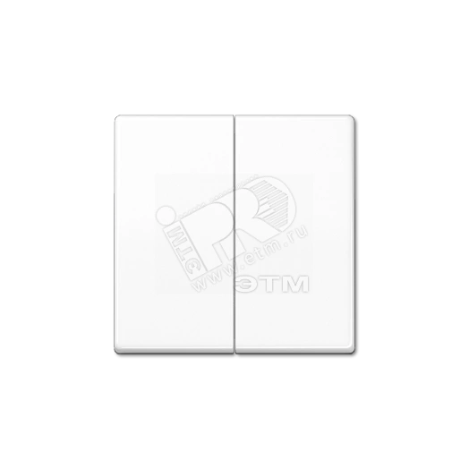 Клавиши для сдвоенного выключателя  белые