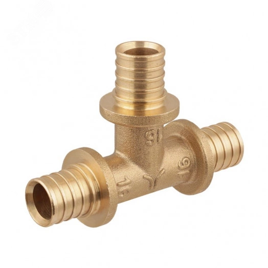 Тройник аксиальный латунный 16x16x16