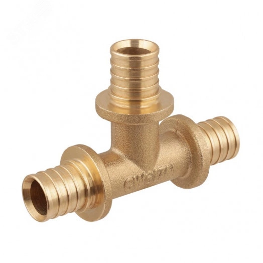 Тройник аксиальный латунный 16x16x16