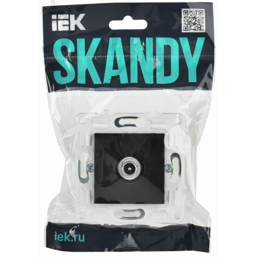 SKANDY Розетка TV проходная SK-A17Bl черный IEK