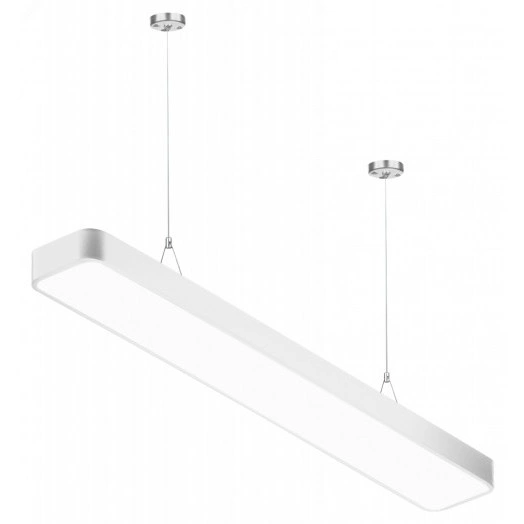 Светильник LED белый подвесной драйвер внутри 60Вт 4000К 7200Лм IP40 1200*300*60 Geometria SPO-111-W-40K-060 Block