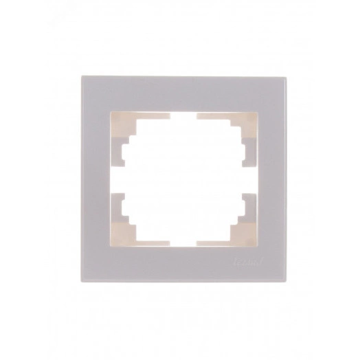 Рамка RAIN одинарная горизонтальная жемчужно-белая