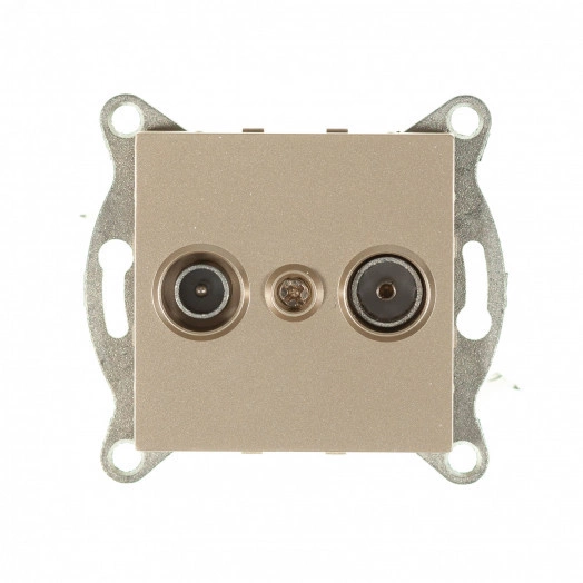 Ugra Розетка TV+ SAT, оконечная, скрытая установка.  шампань