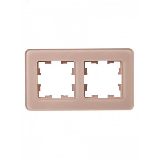 BRITE Рамка 2 поста РУ-2-2-Бр стекло дымчатый RE IEK