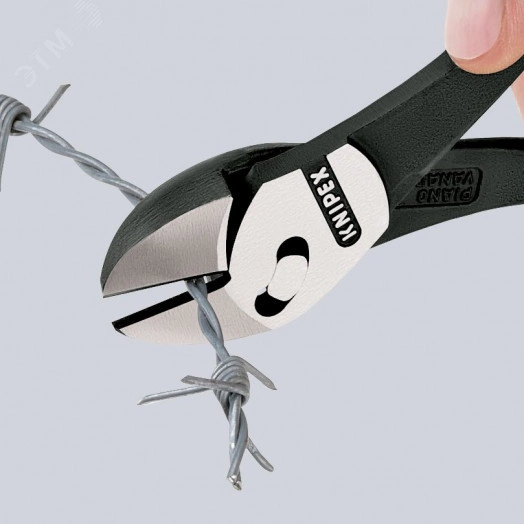 Бокорезы TwinForce резка - мягкая проволока 55мм проволока средней твердости 46мм твердая проволока 32мм рояльная струна (HRC 59) 3мм L=180мм обливные рукоятки цвет черный