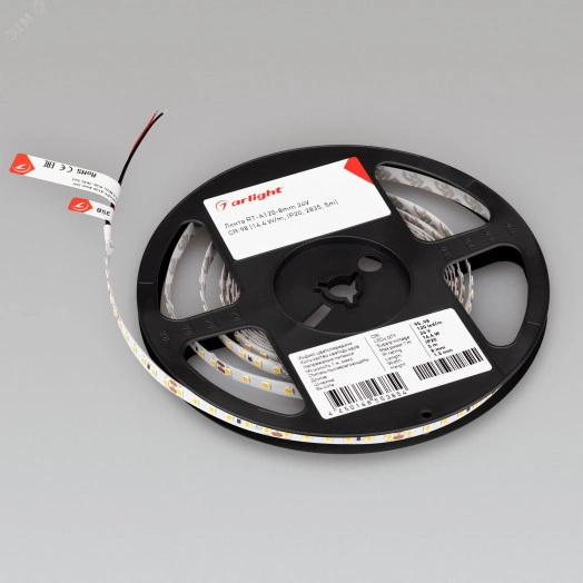 Лента RT-A120-8mm 24V Day5000 CRI98 (14.4 W/m, IP20, 2835, 5m) (, 14.4 Вт/м, IP20)