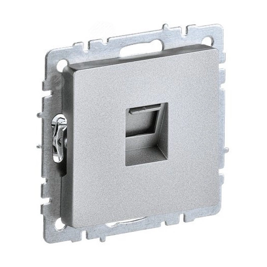 BRITE Розетка компьютерная RJ45 кат.6 РК11-БрА алюминий IEK