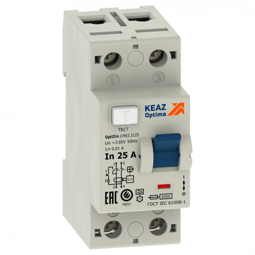 ВДТ без защиты от сверхтоков OptiDin DM63-21100-AС-УХЛ4 (2P, 100, 10mA)