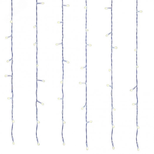 Занавес светодиодный с эффектом мерцания ULD-C4030-480/TTA WARMWHITE-WHITE IP44 4х3м 480 светодиодов Теплый белый и белый свет Провод прозрачный