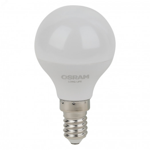 Лампа светодиодная LED 7Вт Е14 6500К 600Лм шар 220В (замена 60Вт) OSRAM