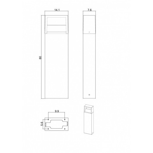 Светильник ландшафтный Arte Lamp LIVERPOOL A1328PA-1BK 1*LED Металл Чёрный