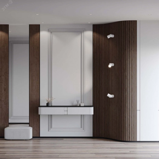 Светильник SP-TWIST-SURFACE-S60x60-12W Warm3000 (WH-BK, 30 deg) (, IP40 Металл, 3 года)