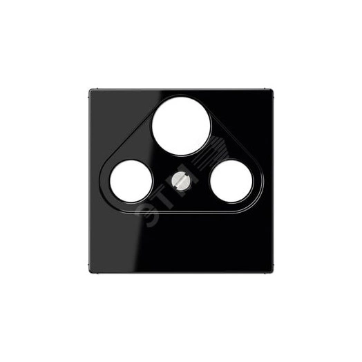 Накладка для телевизионной розетки (SAT-TV-FM)  Серия A500  Материал- дуропласт  Цвет- черный