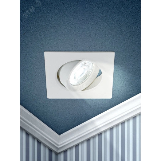 Светильник светодиодный квадратный поворотн. LED SMD 5W 4000K, белый KL LED 21A-5 4K WH ЭРА